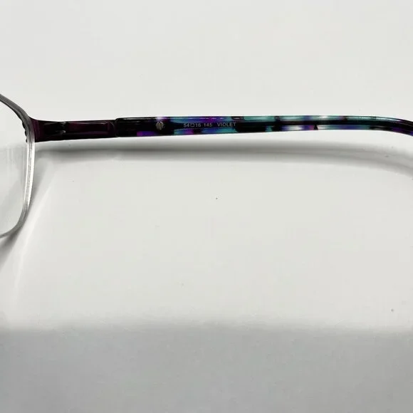 Wittnauer Charlene Half Rim Violet Tortoise Metal Eyeglasses Frame 54 x 16 145 - Picture 5 of 6